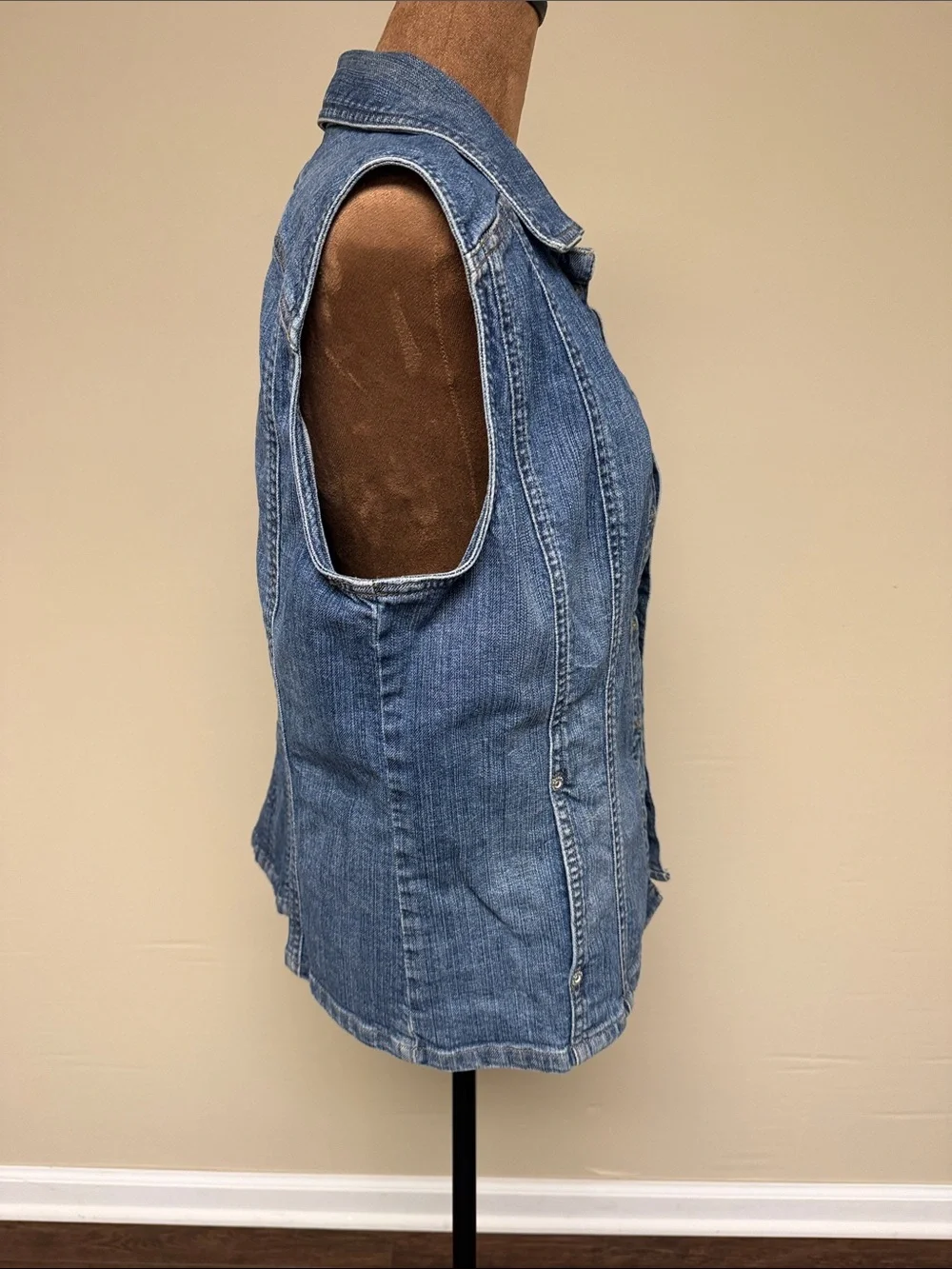 Chicos Classic Blue Denim Vest - Women